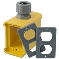 Bryant Straight Blade Devices, Portable Boxes, Standard, With 2 Duplex Plates, Yellow BRY3000